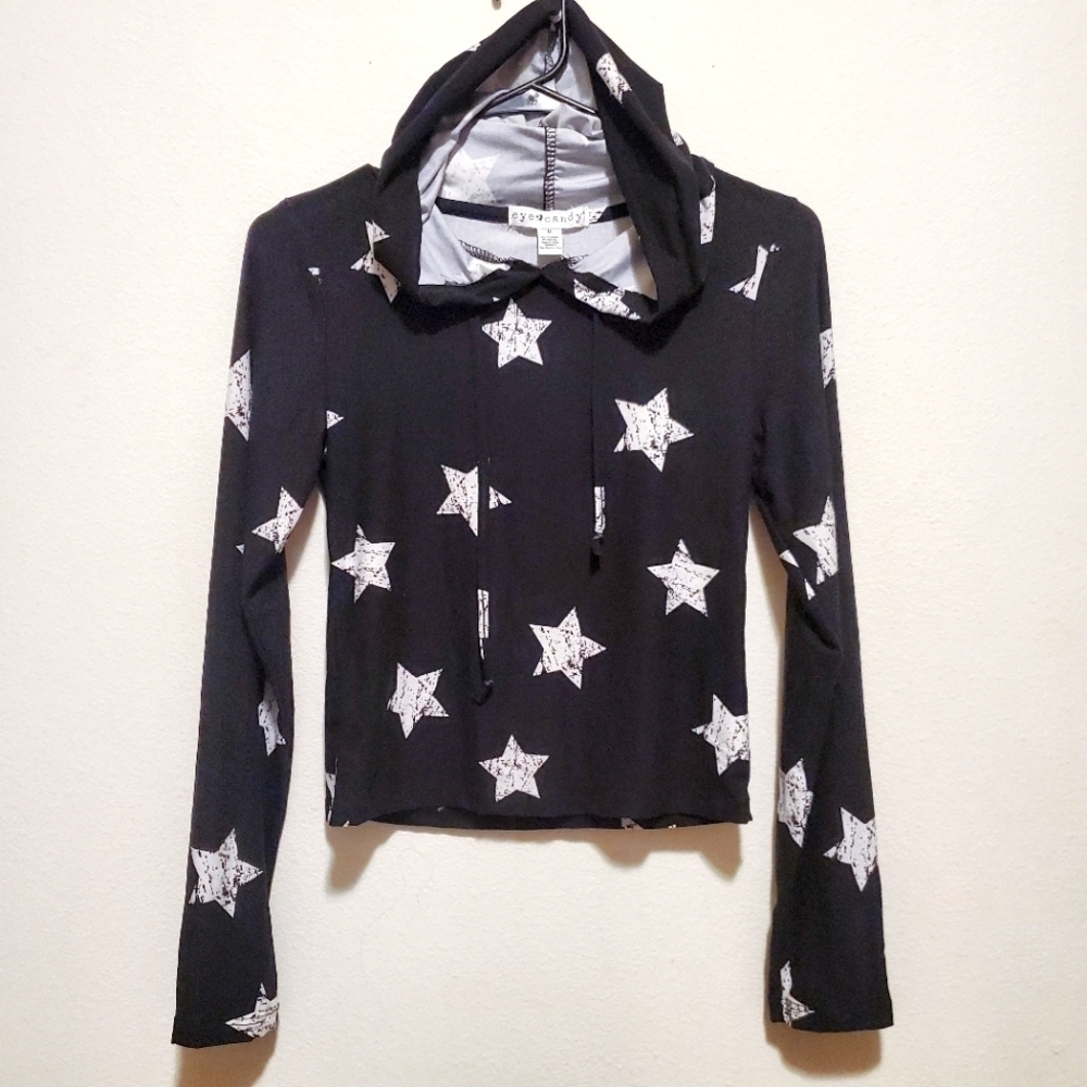 Eye Candy Juniors Stars Hoodie Top [M]